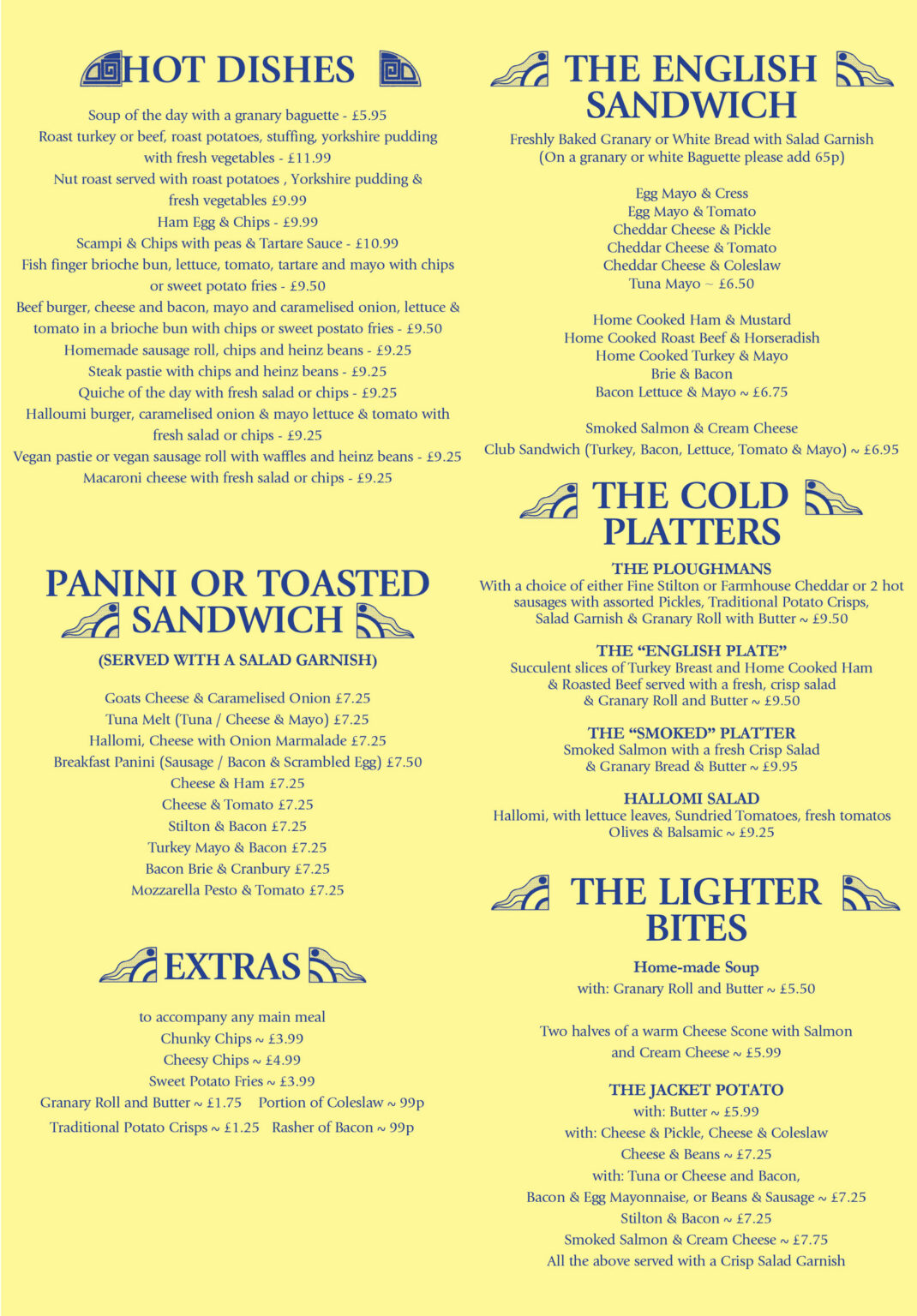 Menu The Nutmeg Tree